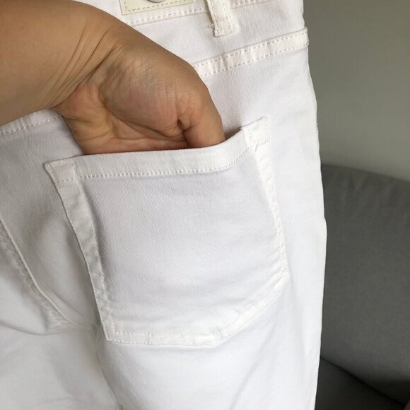 JONES NEW YORK White Lexington Skinny Cropped Jeans Coastal Beach Women's Size 8 - Picture 4 of 15